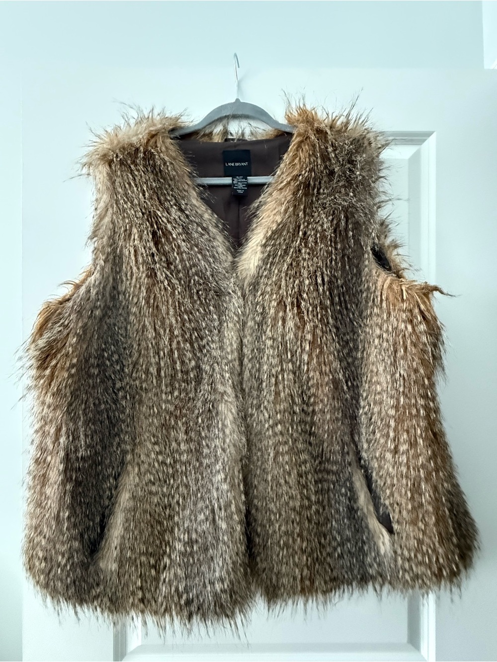 Lane Bryant Faux Fur Vest in Brown Tones